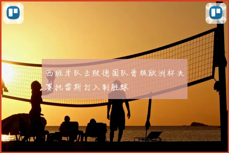 西班牙队击败德国队晋级欧洲杯决赛托雷斯打入制胜球